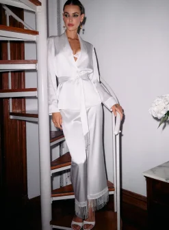 Bianca Fringe Silk Pant