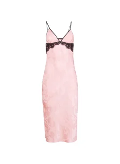 Butterfly Jacquard Slip Dress