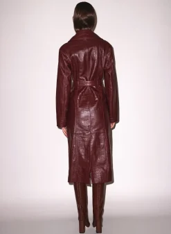 Croc Leather Trench