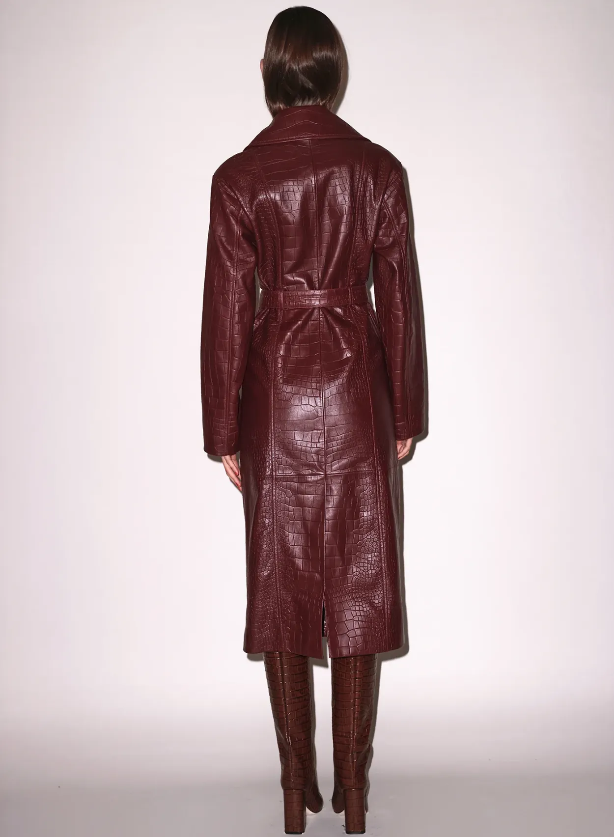 Croc Leather Trench
