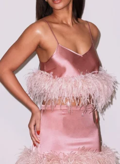 Feather Cropped Cami