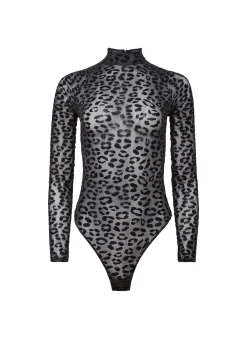 Flocked Leopard Bodysuit