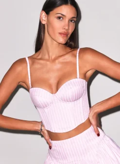 Hampton Poplin Cropped Bustier