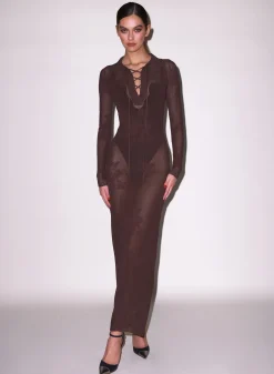 Lace Pointelle Long Sleeve Dress