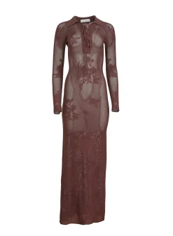 Lace Pointelle Long Sleeve Dress