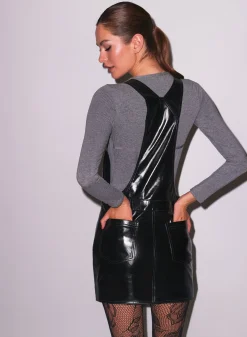 Leather Overall Dress