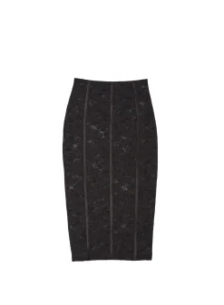 Le Stretch Lace Pencil Skirt