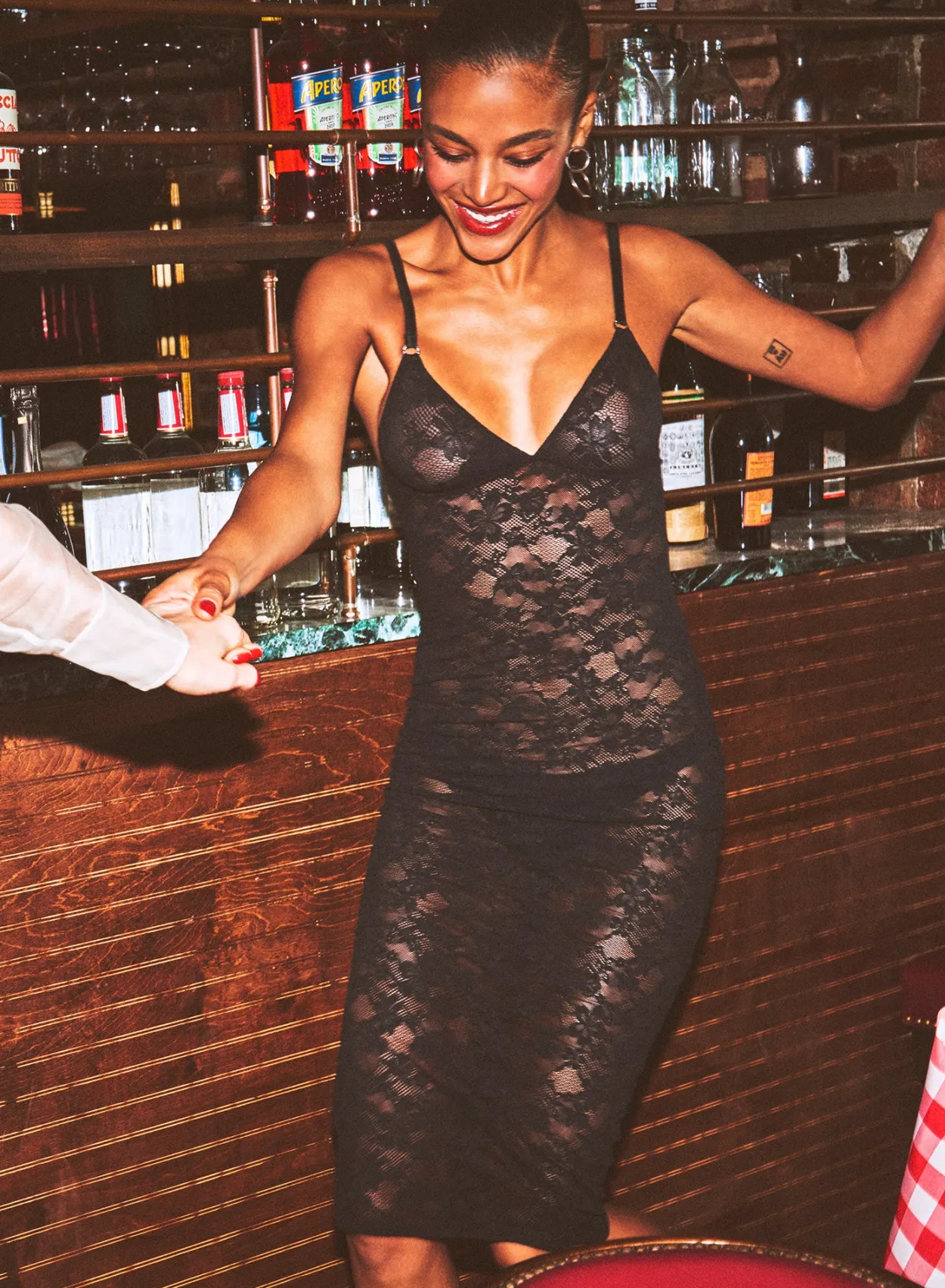 Le Stretch Lace Slip Dress