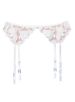 Lily Embroidery Garter Belt