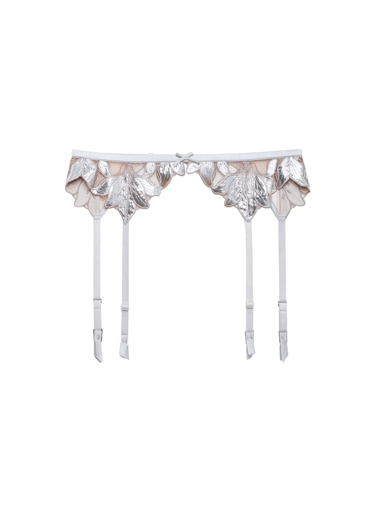 Lily Embroidery Garter Belt