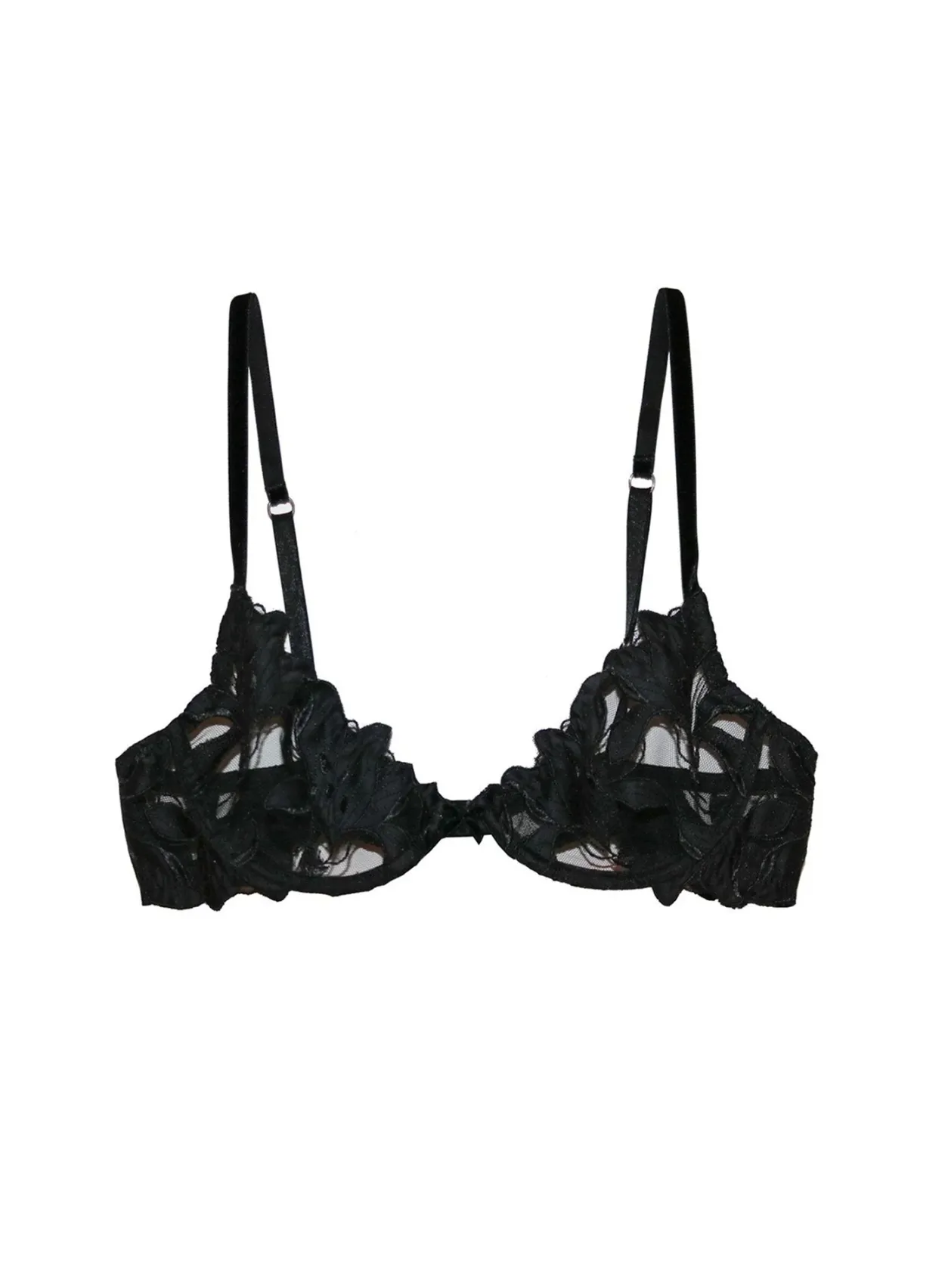 Lily Embroidery Plunge Demi Bra