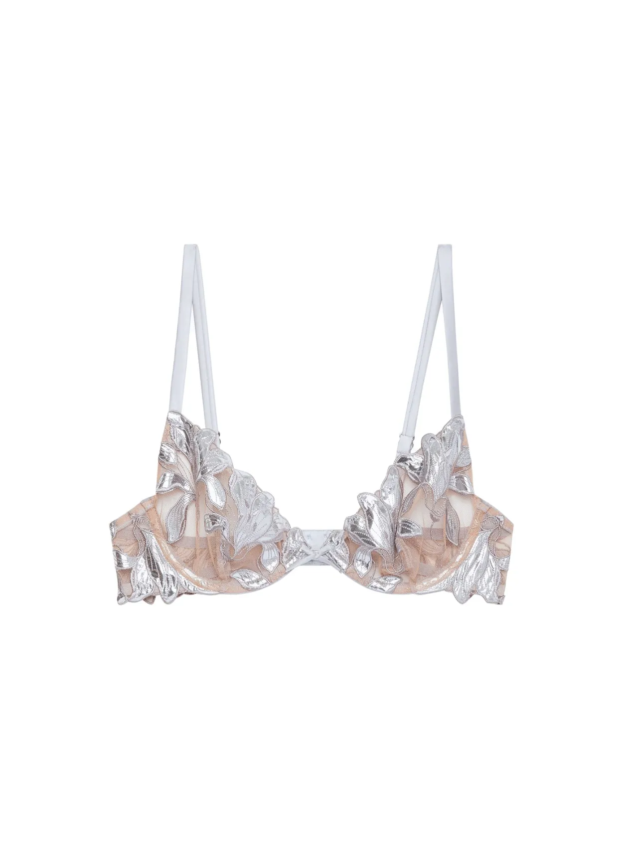 Lily Embroidery Plunge Demi Bra