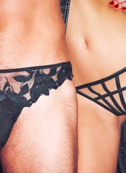 Men's Lily Embroidery Thong