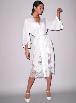 Mia Lace Long Robe