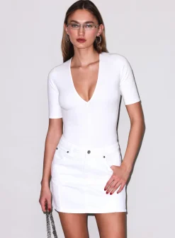 Organic Cotton Deep V Bodysuit