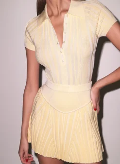 Rib Flared Skirt