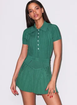 Rib Polo Bodysuit