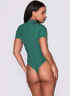 Rib Polo Bodysuit