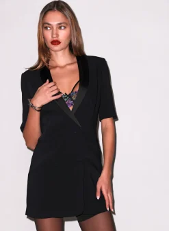 Short Sleeve Blazer Dress