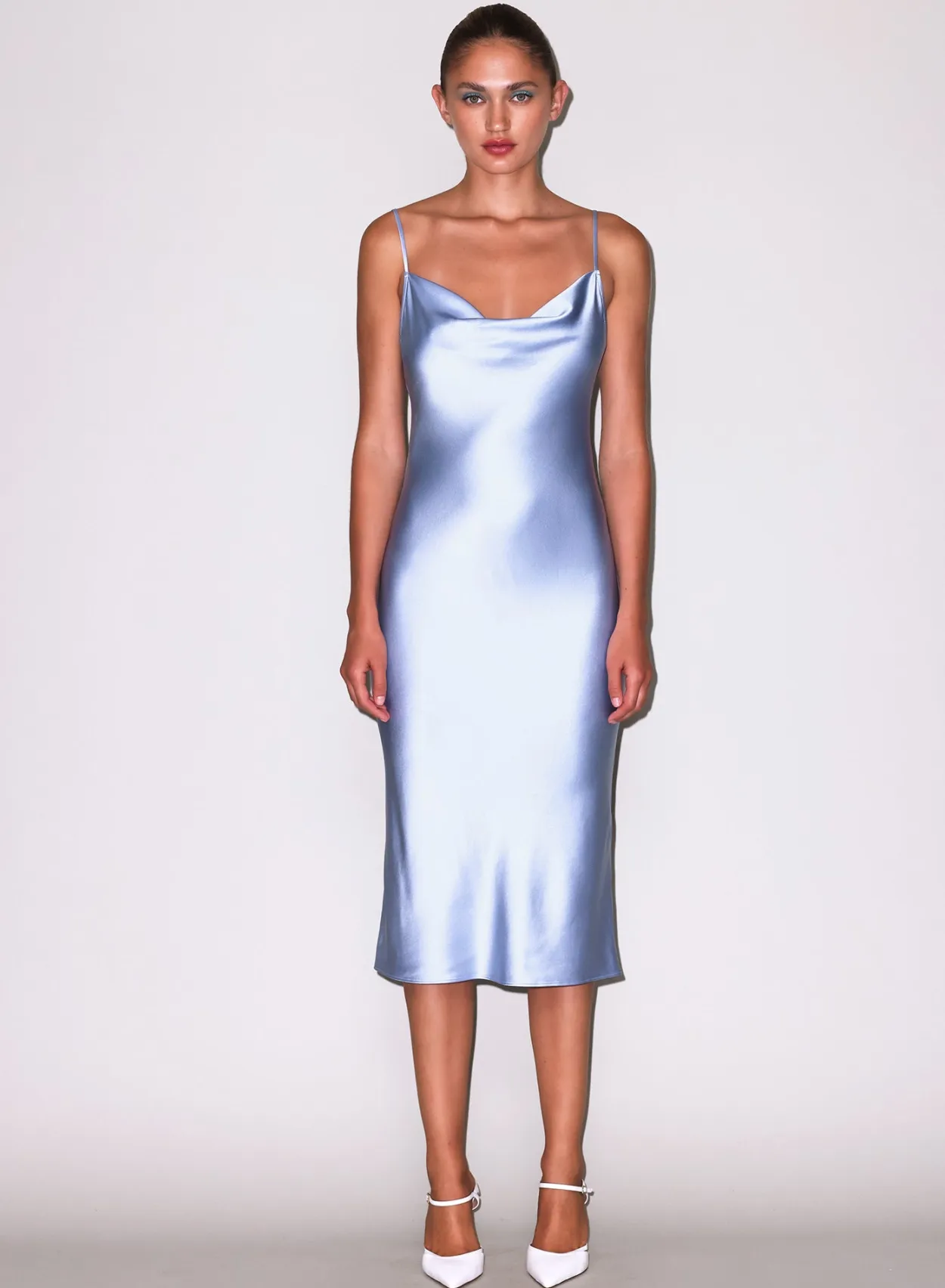 Silk Cowl Slip Dress