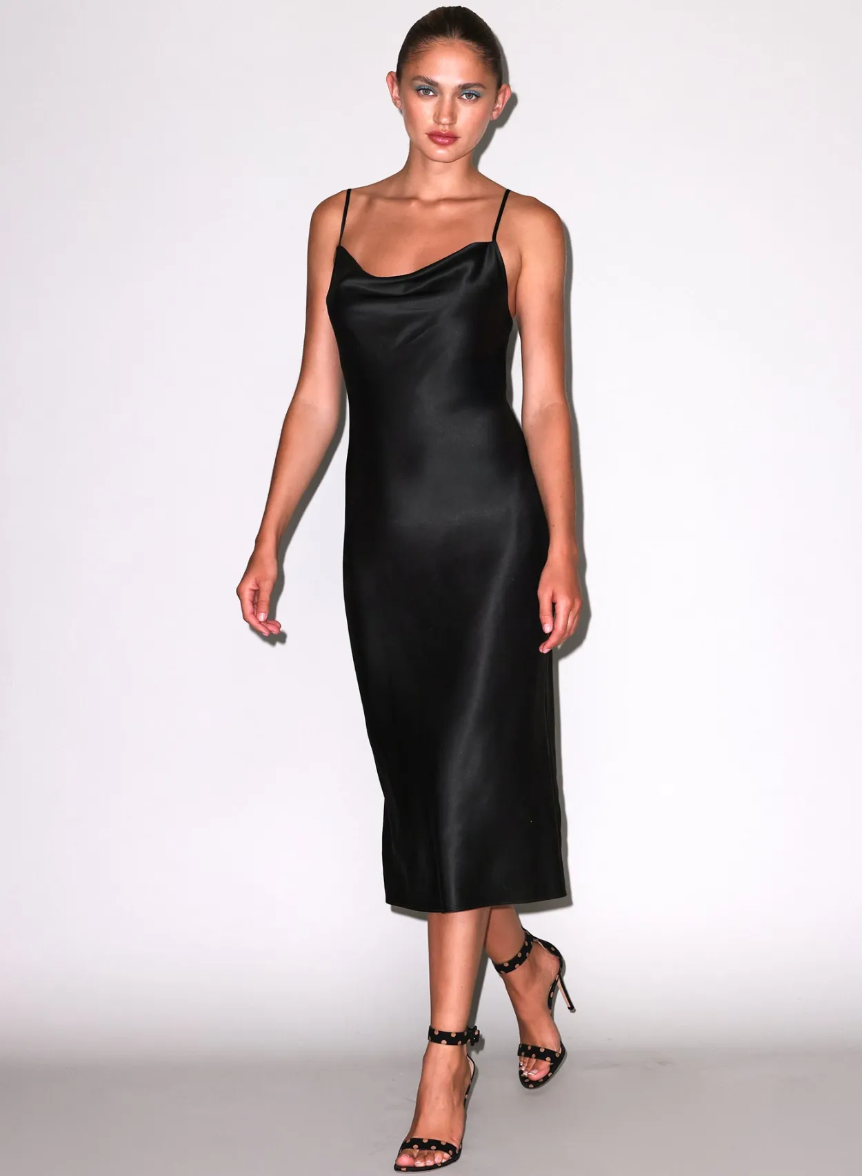 Silk Cowl Slip Dress