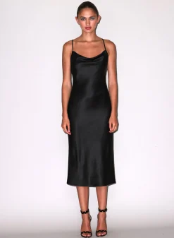 Silk Cowl Slip Dress