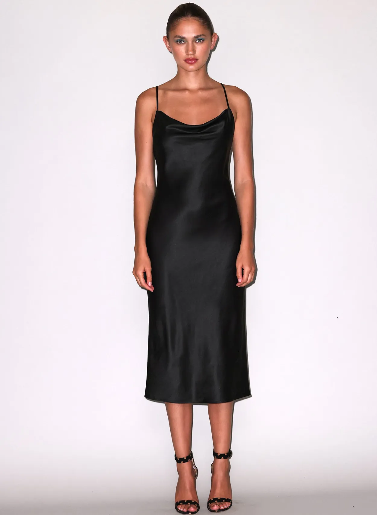 Silk Cowl Slip Dress