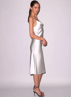 Silk Cowl Slip Dress